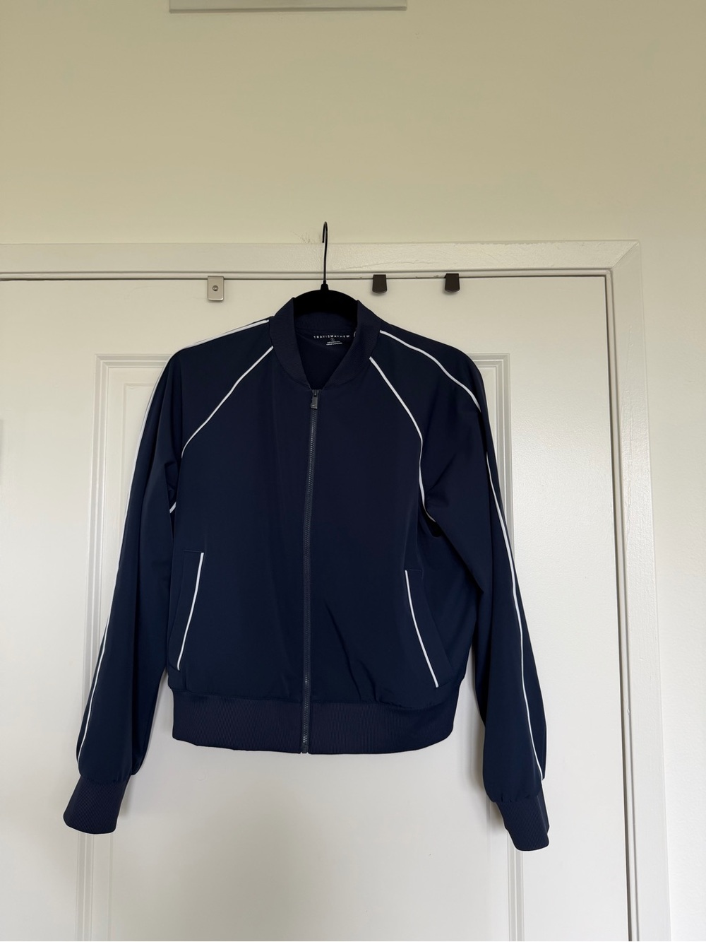 Navy Jacket with White Piping